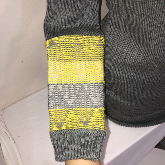 Calvin Klein Yellow Stone Grey Wool Sweater Dress - Picture 3 of 11